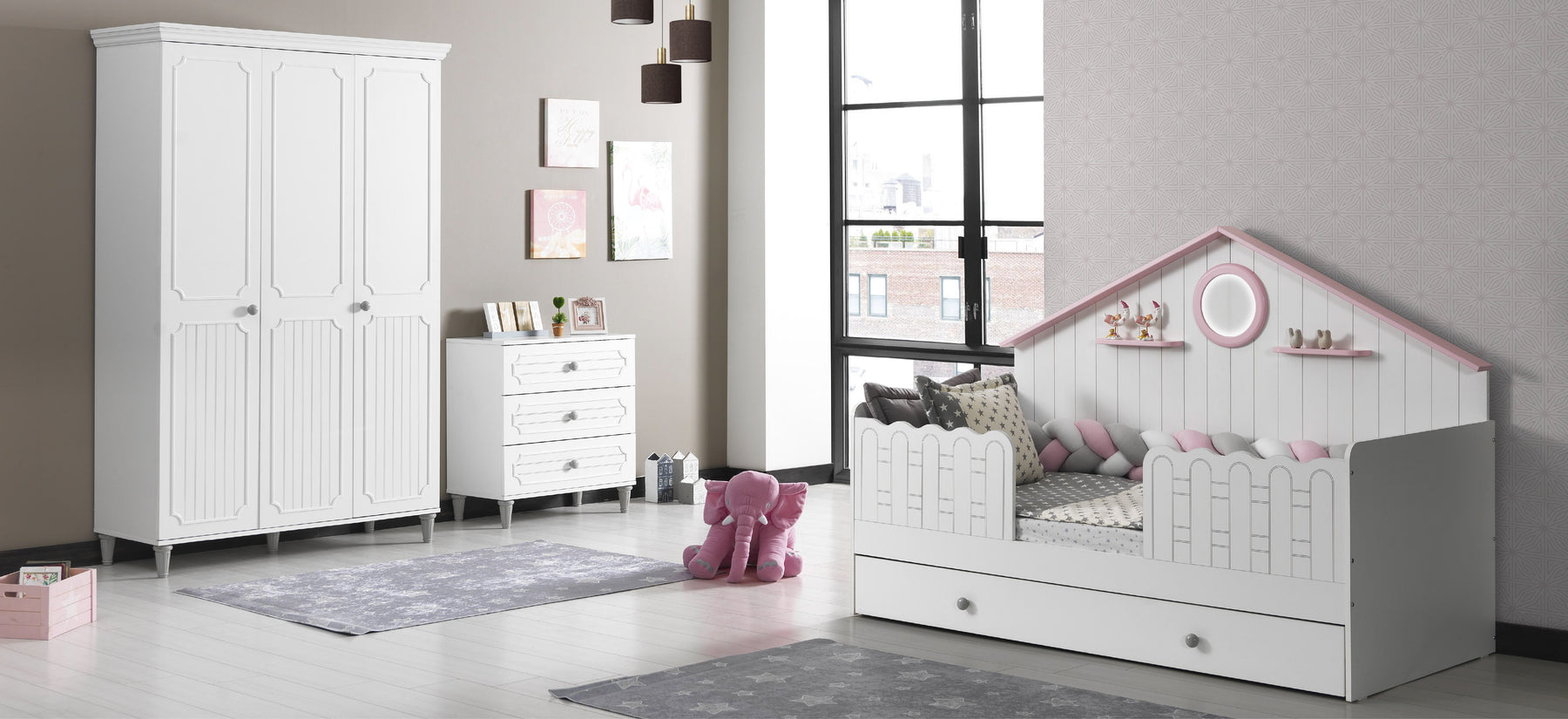 Alvin Bebek Odası Pembe