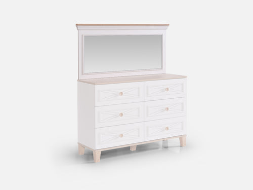 New Atlas Şifonyer 6 Çekmeceli Ayna Mat Aytaşı