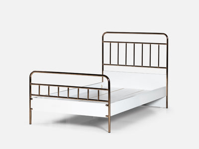 Elegant Başlıklı Karyola 120x200 Metal