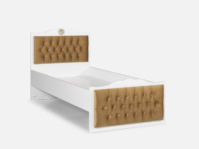 Luna Başlıklı Karyola 100x200 Cappuccino