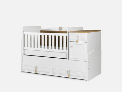 Luna Extendable Crib 80*130 Cappuccino