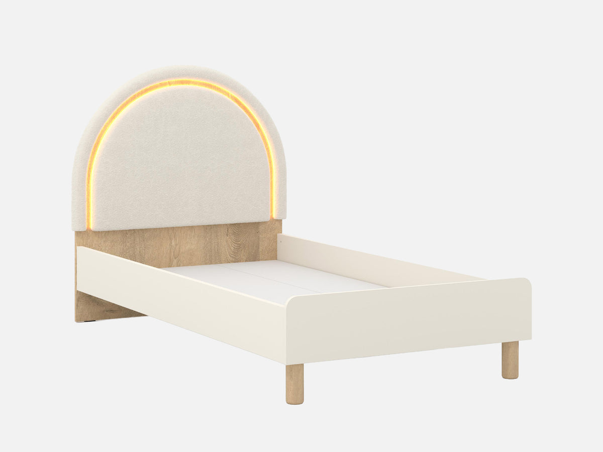 Bohem Başlıklı Karyola 100x200 Ledli