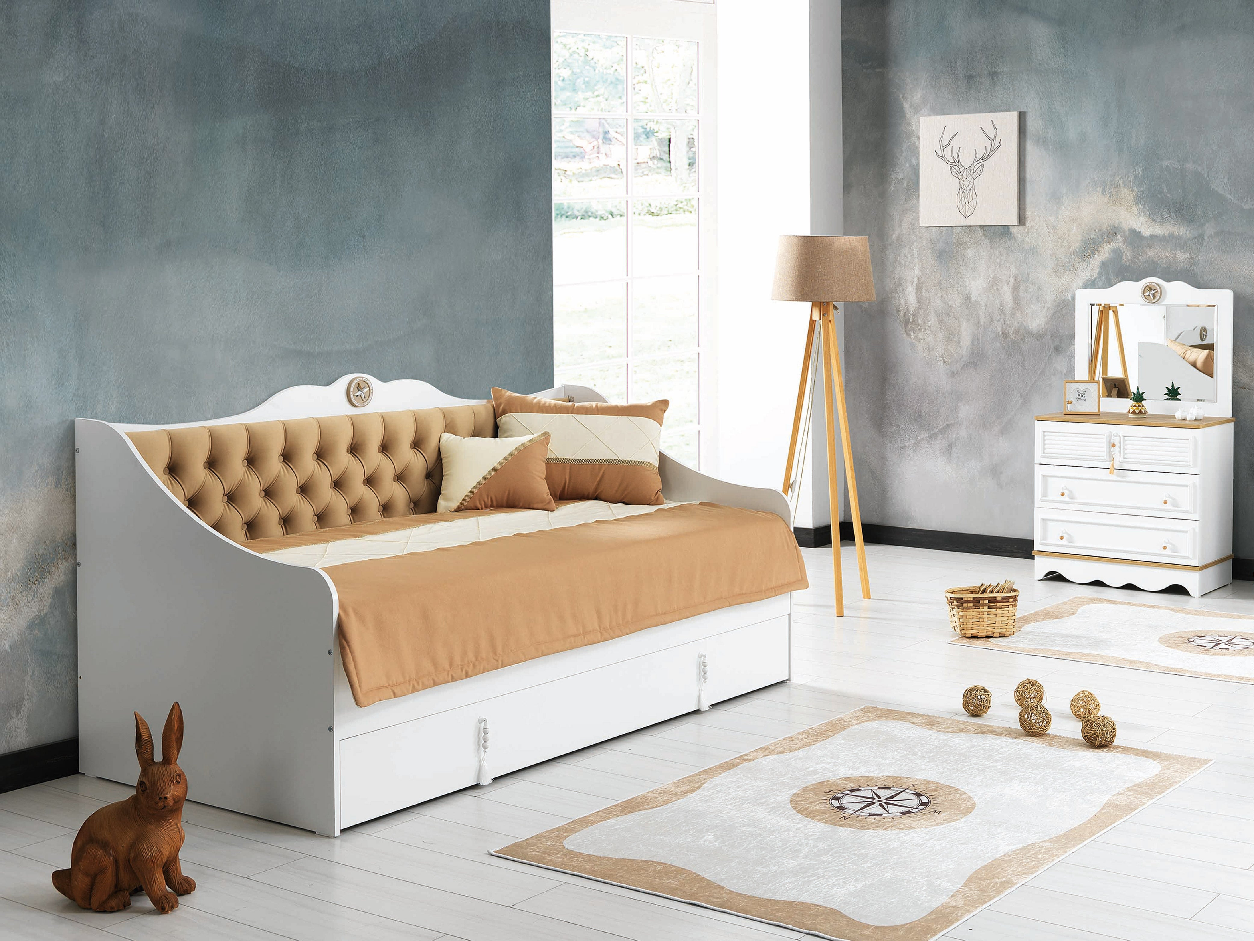 コロナ　'21年製FF-SG5621M(シャンパンホワイト Luna Sedir 100x200 Cappuccino – Palmera Mobilya